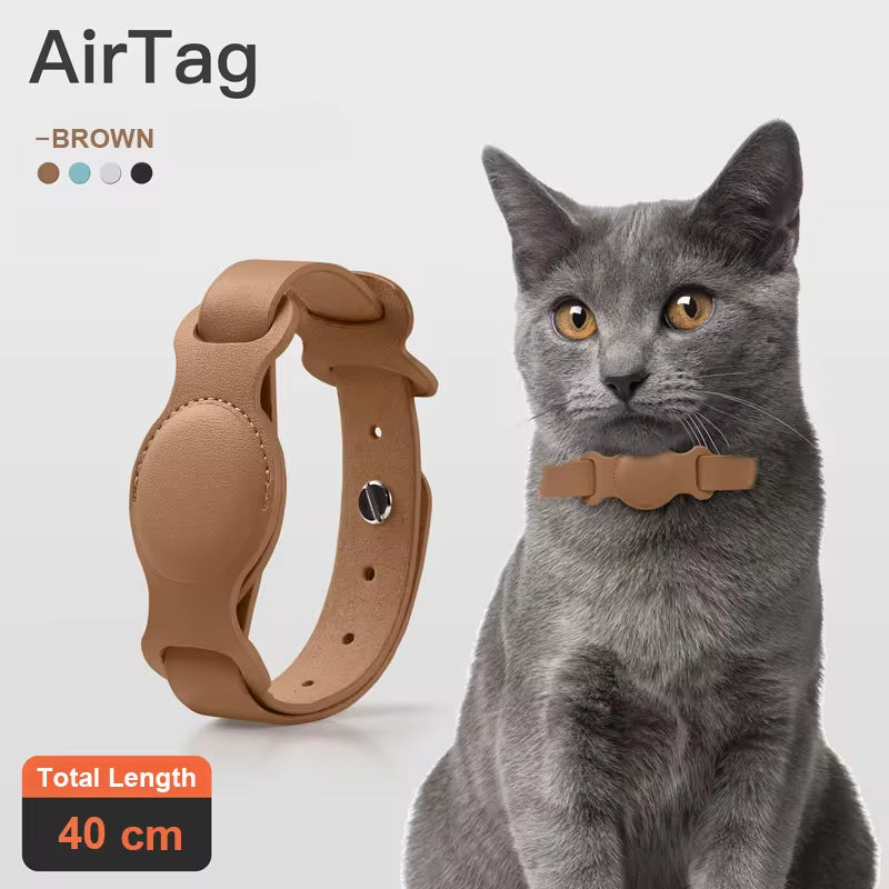 Nouveau Collier Réglable En Cuir Pour Animaux De Compagnie Pour Apple Airtag Traqueur De Localisation Chien Chat Étui Airtag Anti-Perte Collier De Localisation Airtags