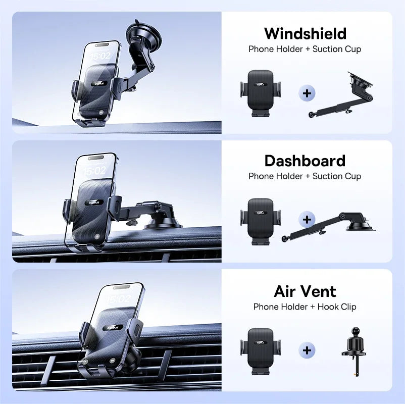 Baseus Support De Téléphone De Voiture Ventouse Pour Tableau De Bord Pare-Brise Support De Téléphone Portable De Voiture Pince Pour Iphone Pro Xiaomi Huawei Samsung