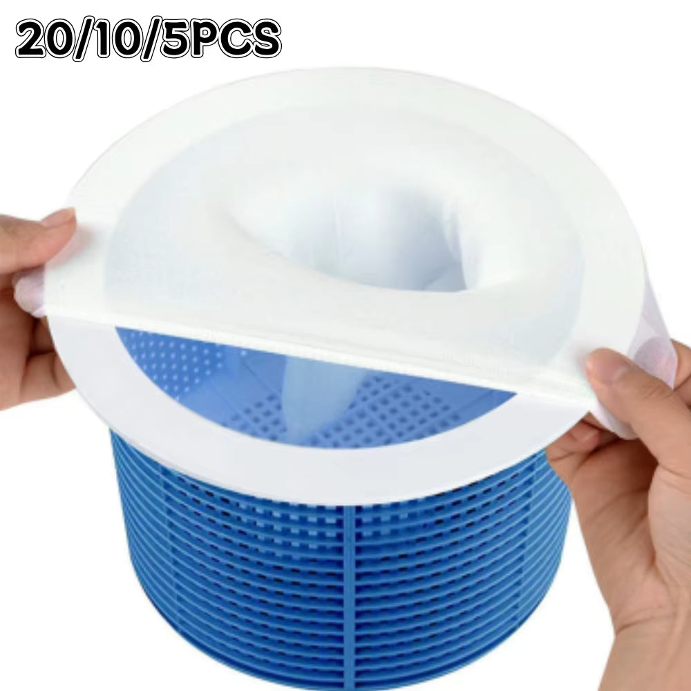 Chaussettes D'Écumage De Piscine, 5/10 Pièces, Parfait Pour La Maison, Conception En Maille De Nylon Pour Filtres, Paniers, Accessoires