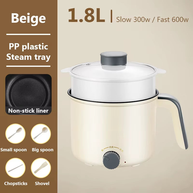 Marmite Électrique Domestique, Poêle À Chauffage Rapide, Doublure Antiarina, Cuiseur À Riz Multifonction, Cuiseur Vapeur, Marmite Chaude, Tasse À Ébullition, Sportl
