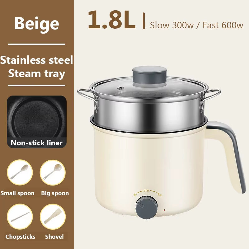 Marmite Électrique Domestique, Poêle À Chauffage Rapide, Doublure Antiarina, Cuiseur À Riz Multifonction, Cuiseur Vapeur, Marmite Chaude, Tasse À Ébullition, Sportl