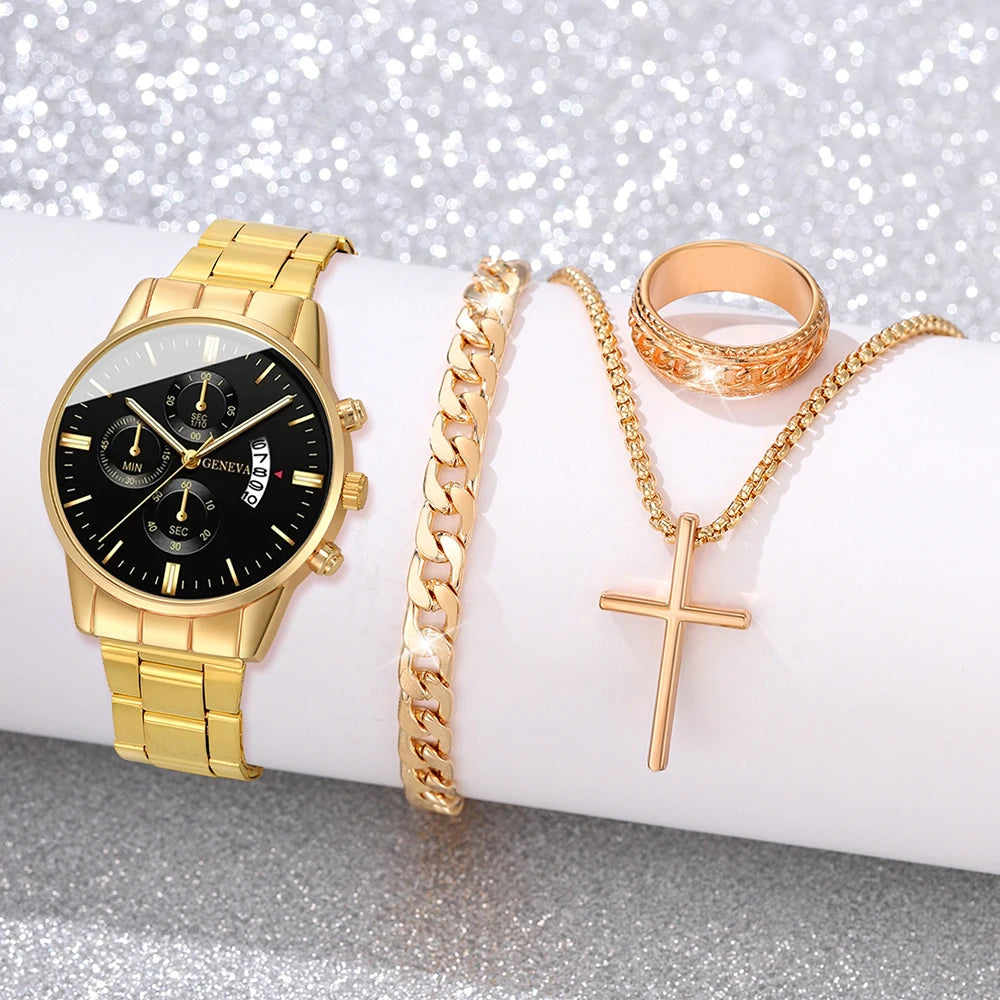 Mode Hommes Montre En Acier Inoxydable Calendrier De Luxe Montre-Bracelet À Quartz Hommes Montres D'Affaires Pour Homme Horloge Montre Homme