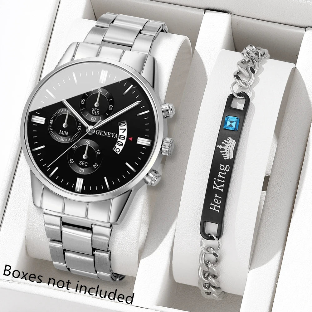 Mode Hommes Montre En Acier Inoxydable Calendrier De Luxe Montre-Bracelet À Quartz Hommes Montres D'Affaires Pour Homme Horloge Montre Homme