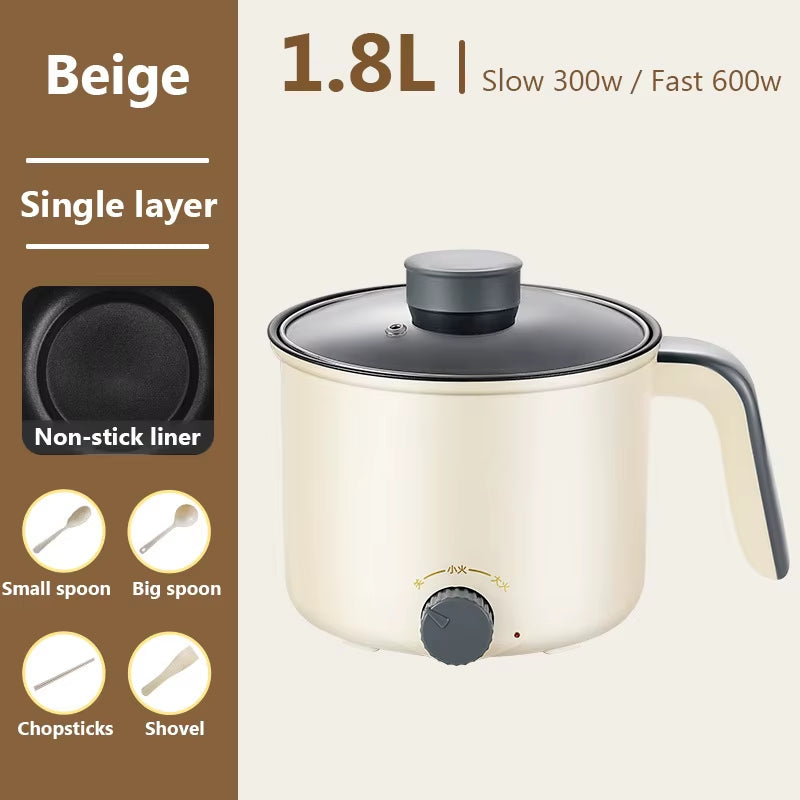 Marmite Électrique Domestique, Poêle À Chauffage Rapide, Doublure Antiarina, Cuiseur À Riz Multifonction, Cuiseur Vapeur, Marmite Chaude, Tasse À Ébullition, Sportl