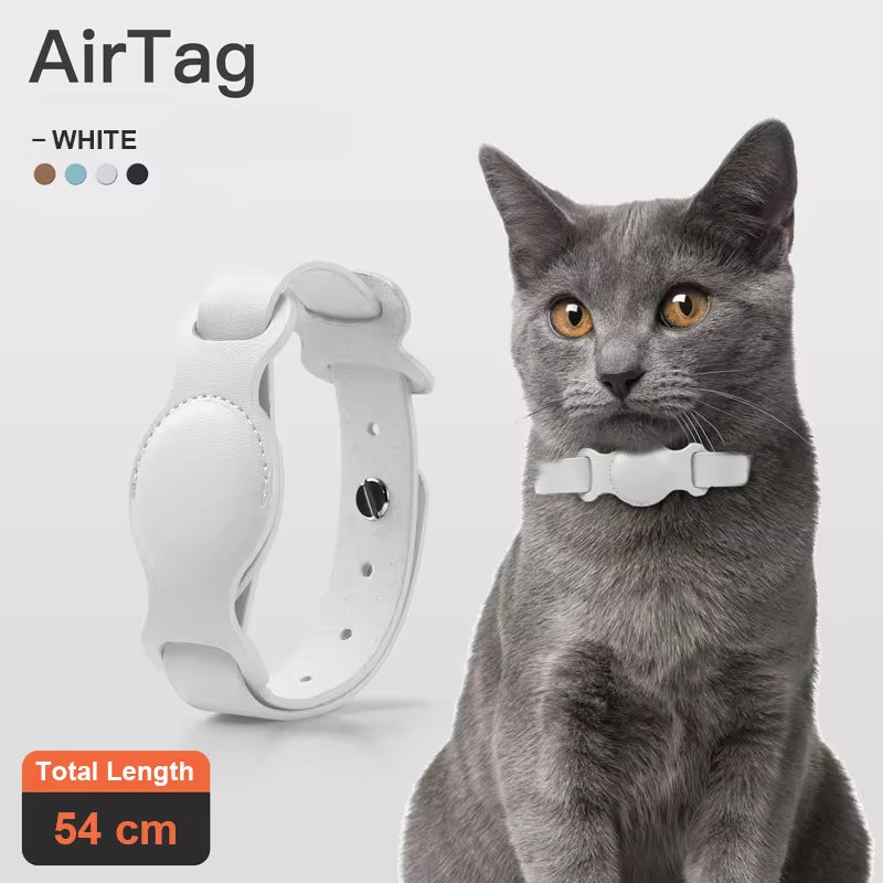 Nouveau Collier Réglable En Cuir Pour Animaux De Compagnie Pour Apple Airtag Traqueur De Localisation Chien Chat Étui Airtag Anti-Perte Collier De Localisation Airtags