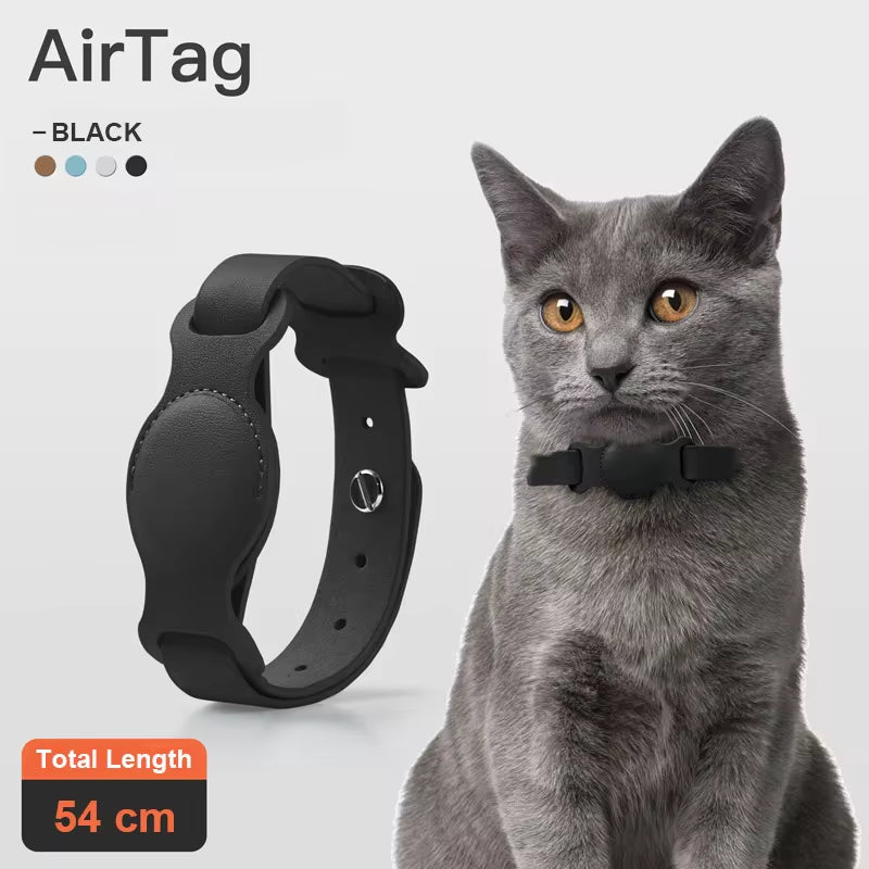Nouveau Collier Réglable En Cuir Pour Animaux De Compagnie Pour Apple Airtag Traqueur De Localisation Chien Chat Étui Airtag Anti-Perte Collier De Localisation Airtags