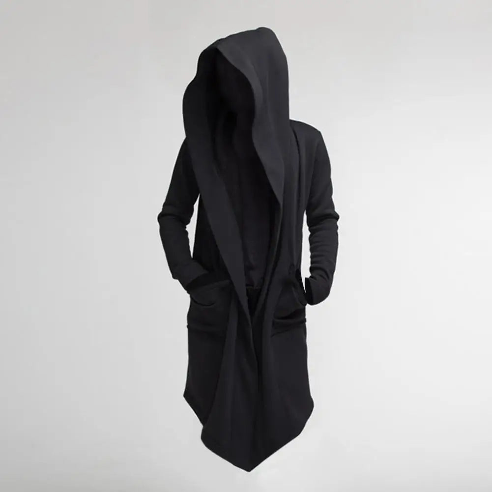 Manteau À Capuche Pour Homme, Veste Longue Et Cool, À Manches Longues Pour Filmer, Manteau De Costume