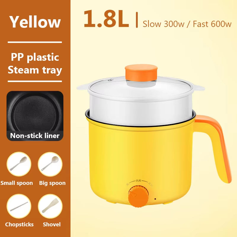 Marmite Électrique Domestique, Poêle À Chauffage Rapide, Doublure Antiarina, Cuiseur À Riz Multifonction, Cuiseur Vapeur, Marmite Chaude, Tasse À Ébullition, Sportl