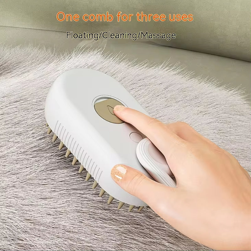 Nouveau Peigne De Pulvérisation Pour Animaux De Compagnie Pour Chats Et Chiens Peigne D'Épilation De Jet Électrique Pour Animaux De Compagnie Brosse De Massage Anti-Vol De Pulvérisation À Une Clé, Massage Propre