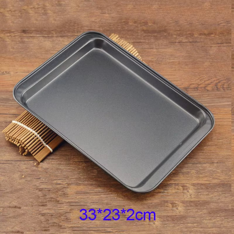 Plateau Rectangulaire Noir Antiadhésif Pour Cuisson Au Four, Gâteaux, Pain,Plaque Pour Préparations De Boulangerie Et Pâtisserie À Faire Soi-Même