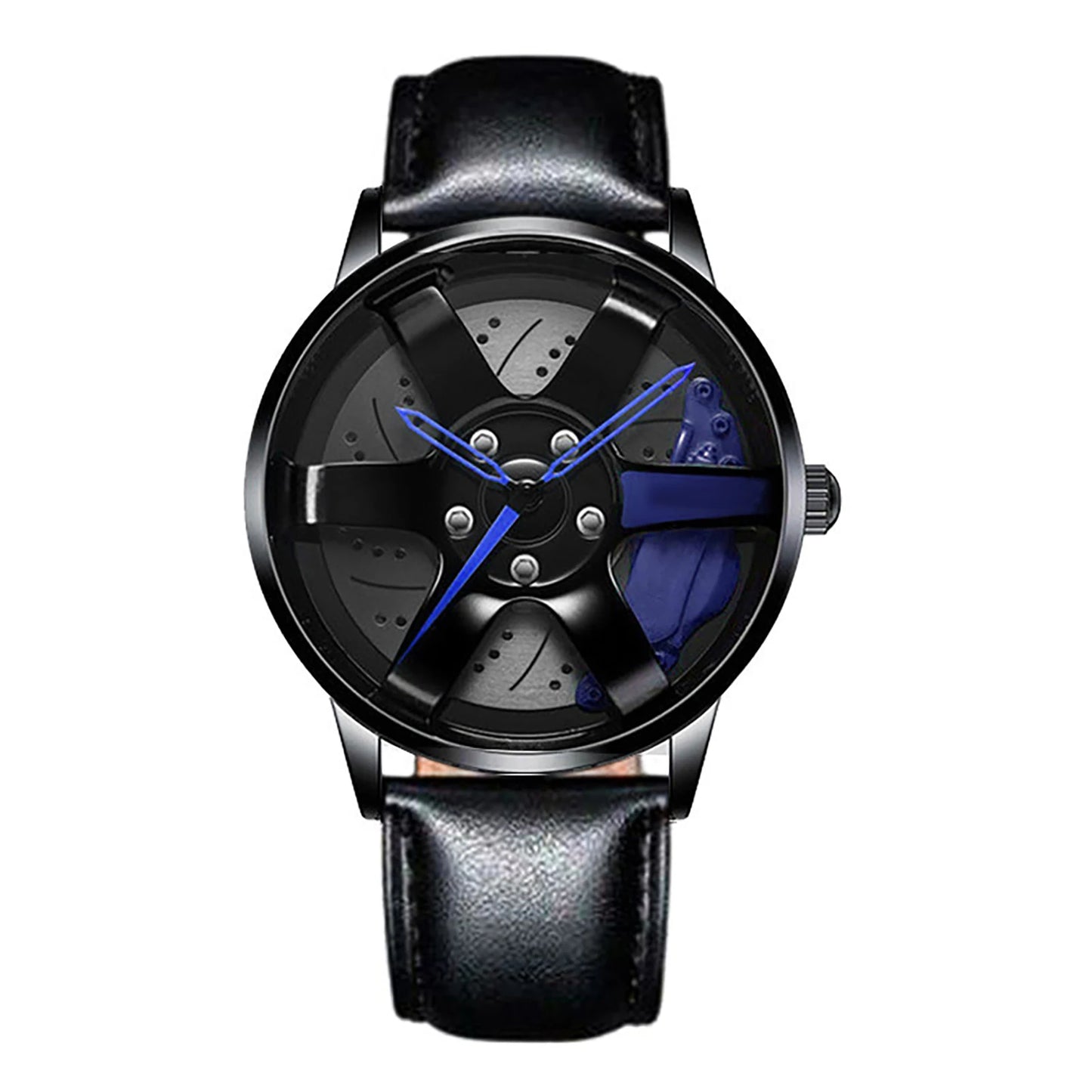 Cool Et Cool Mode Acier Inoxydable Hommes Montre-Bracelet À Quartz Cadran Sport Voiture Jante Roue Moyeu Montre Affaires Luxe Montres-Bracelets