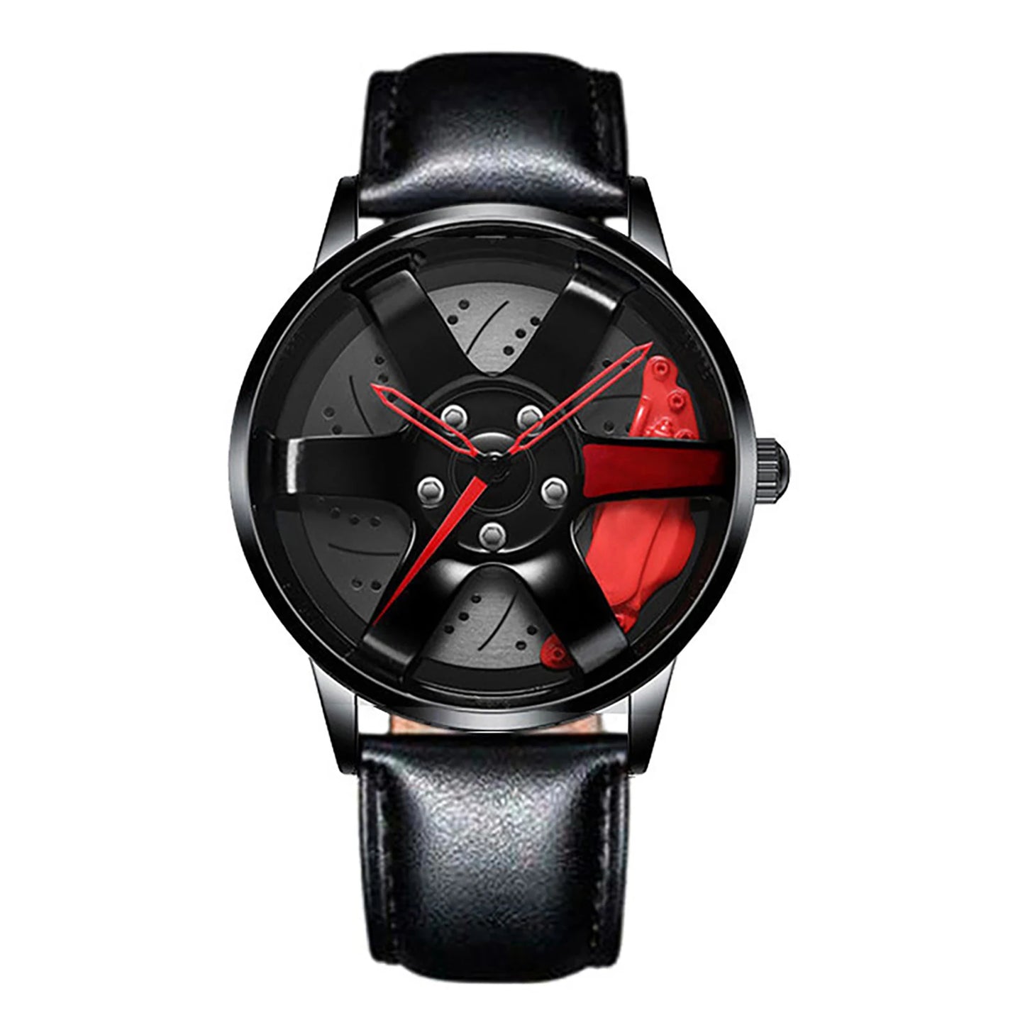Cool Et Cool Mode Acier Inoxydable Hommes Montre-Bracelet À Quartz Cadran Sport Voiture Jante Roue Moyeu Montre Affaires Luxe Montres-Bracelets