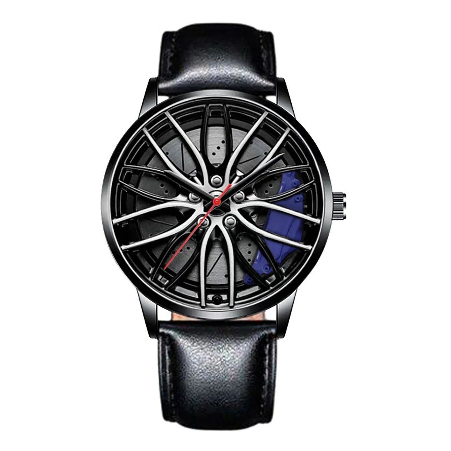 Cool Et Cool Mode Acier Inoxydable Hommes Montre-Bracelet À Quartz Cadran Sport Voiture Jante Roue Moyeu Montre Affaires Luxe Montres-Bracelets