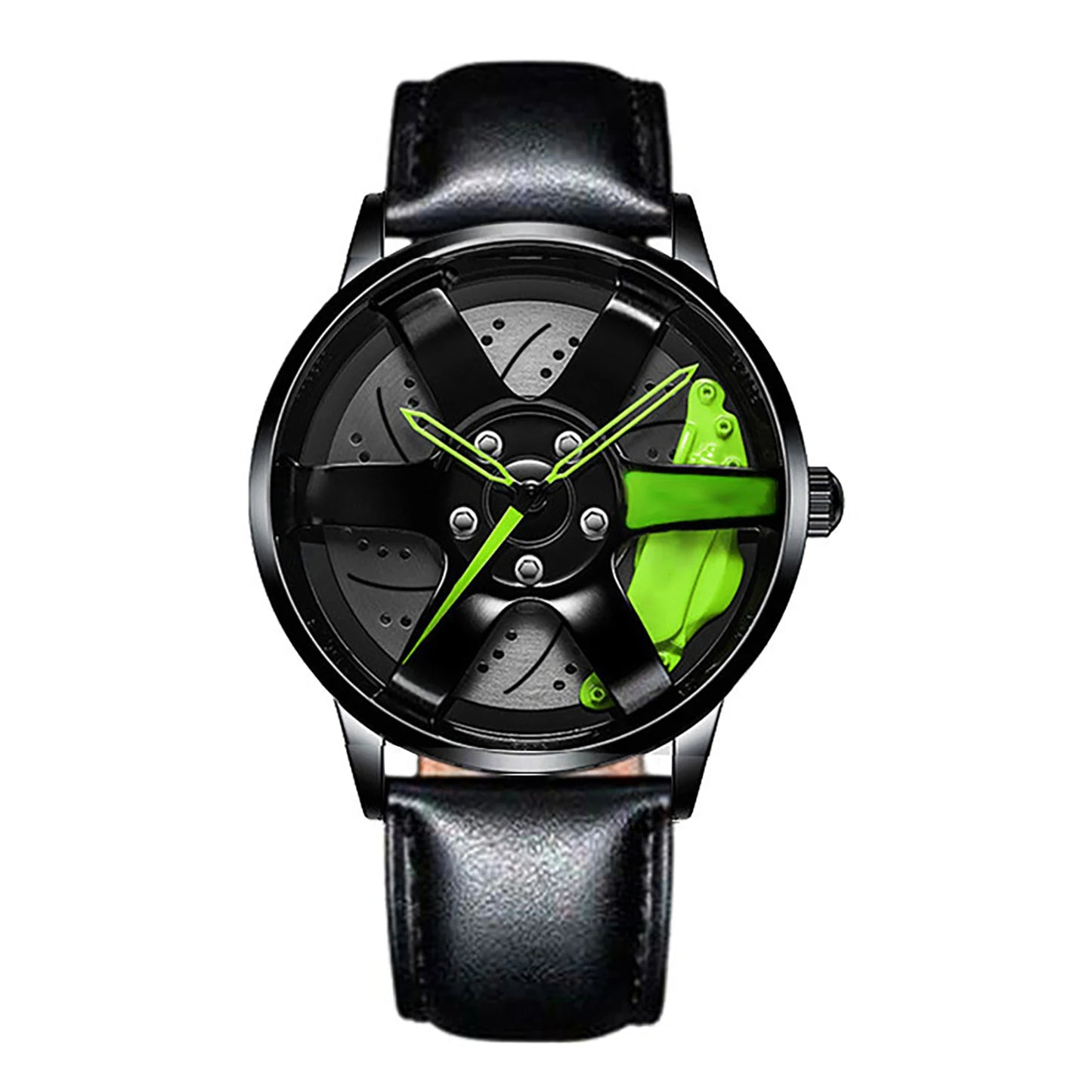 Cool Et Cool Mode Acier Inoxydable Hommes Montre-Bracelet À Quartz Cadran Sport Voiture Jante Roue Moyeu Montre Affaires Luxe Montres-Bracelets