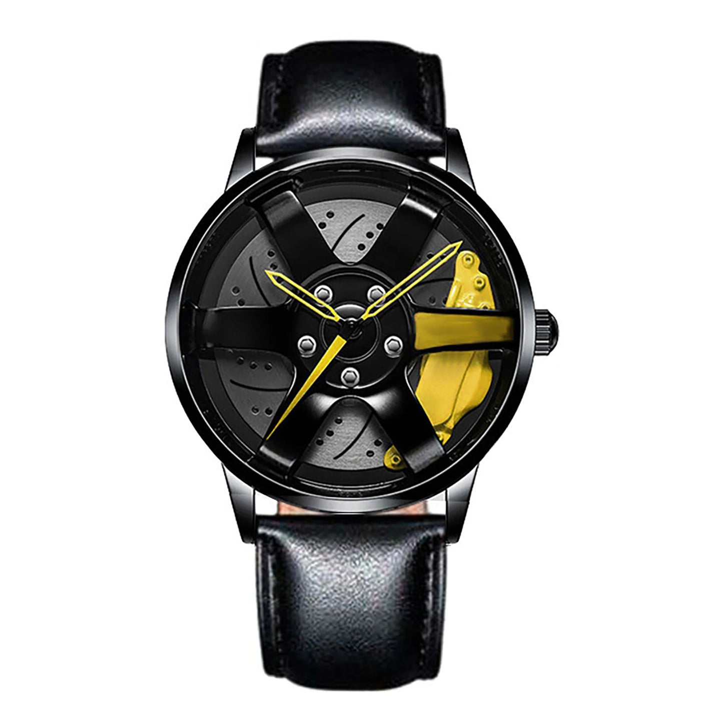 Cool Et Cool Mode Acier Inoxydable Hommes Montre-Bracelet À Quartz Cadran Sport Voiture Jante Roue Moyeu Montre Affaires Luxe Montres-Bracelets