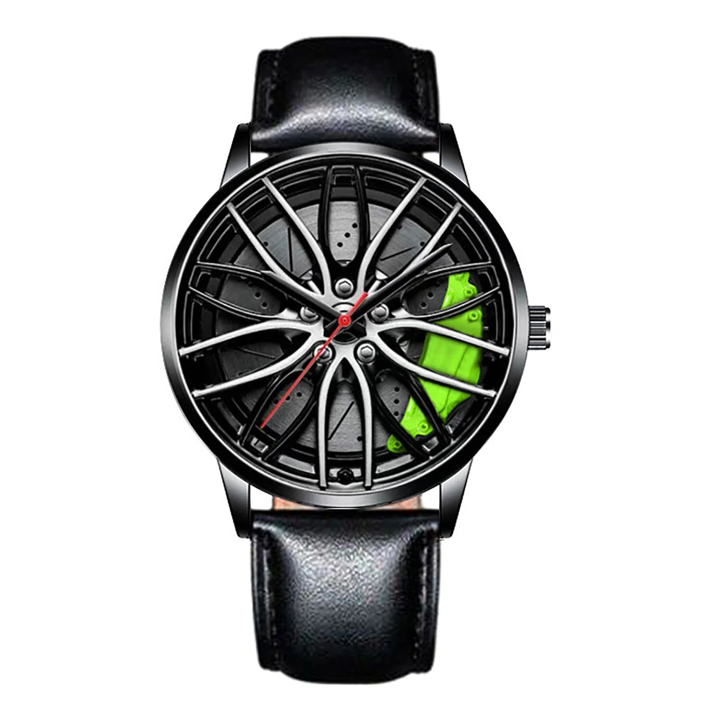 Cool Et Cool Mode Acier Inoxydable Hommes Montre-Bracelet À Quartz Cadran Sport Voiture Jante Roue Moyeu Montre Affaires Luxe Montres-Bracelets
