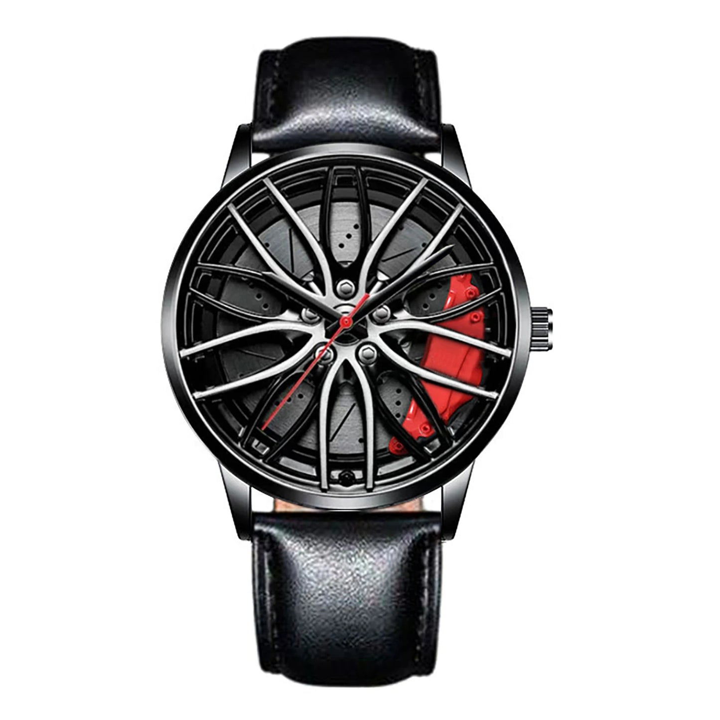 Cool Et Cool Mode Acier Inoxydable Hommes Montre-Bracelet À Quartz Cadran Sport Voiture Jante Roue Moyeu Montre Affaires Luxe Montres-Bracelets