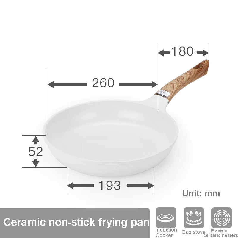 Wok En Céramique, Casseroles Pour Petit Déjeuner, Poêle À Omelette Épaisse, Antiadhésive, Crêpes Aux Œufs, Steak, Poêle De Cuisson, Casseroles À Jambon, Ustensiles De Cuisine