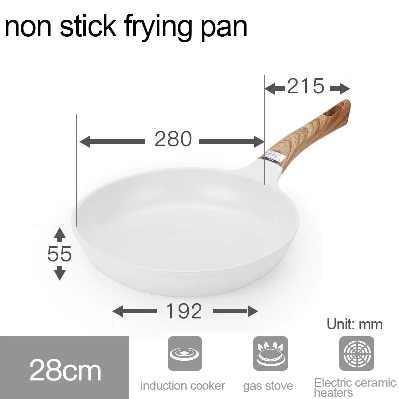Wok En Céramique, Casseroles Pour Petit Déjeuner, Poêle À Omelette Épaisse, Antiadhésive, Crêpes Aux Œufs, Steak, Poêle De Cuisson, Casseroles À Jambon, Ustensiles De Cuisine
