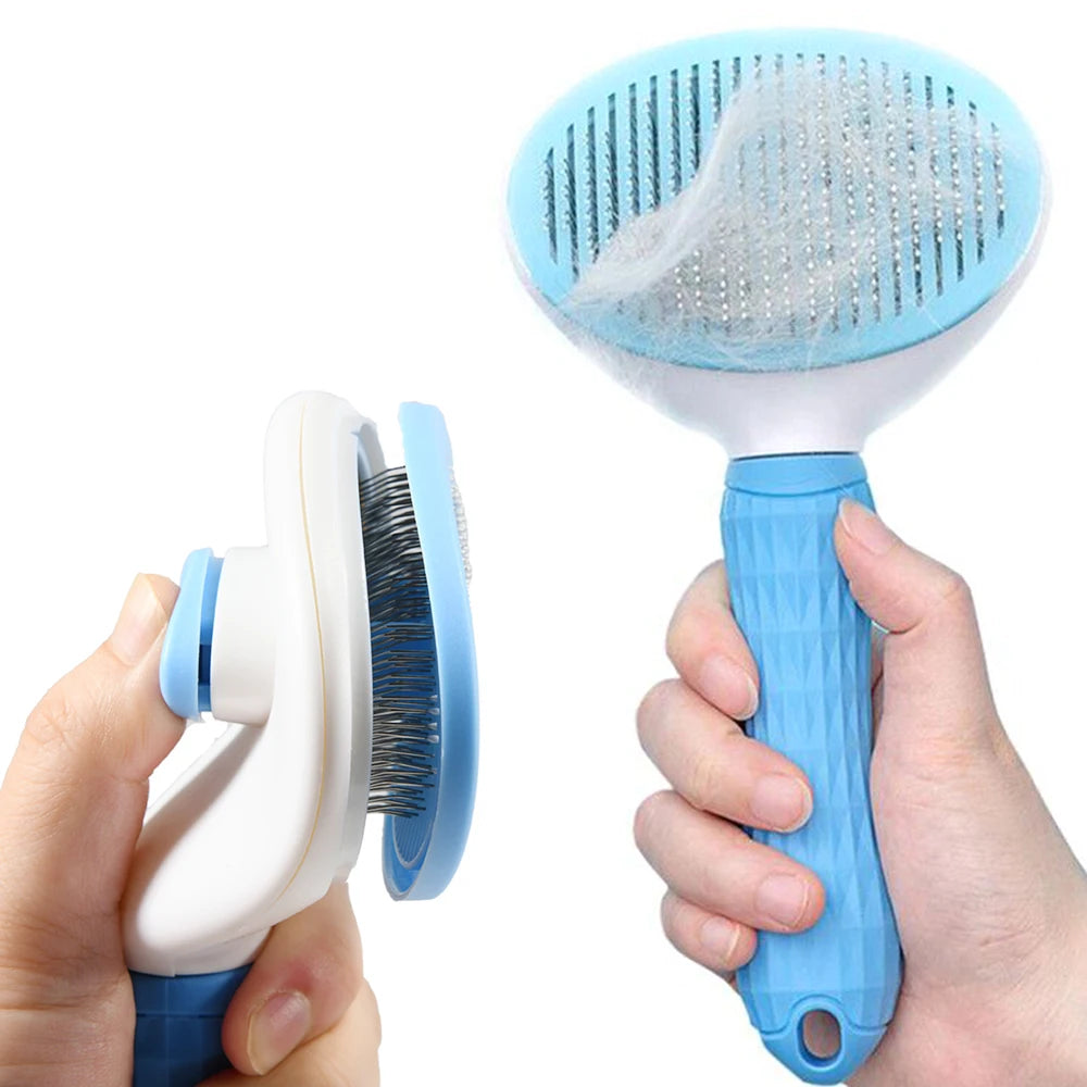Peigne D'Épilation Pour Chiens, Brosse De Toilettage En Acier Inoxydable, Peignes Pour Chats, Brosses Automatiques Antidérapantes Pour Chiens Et Chats