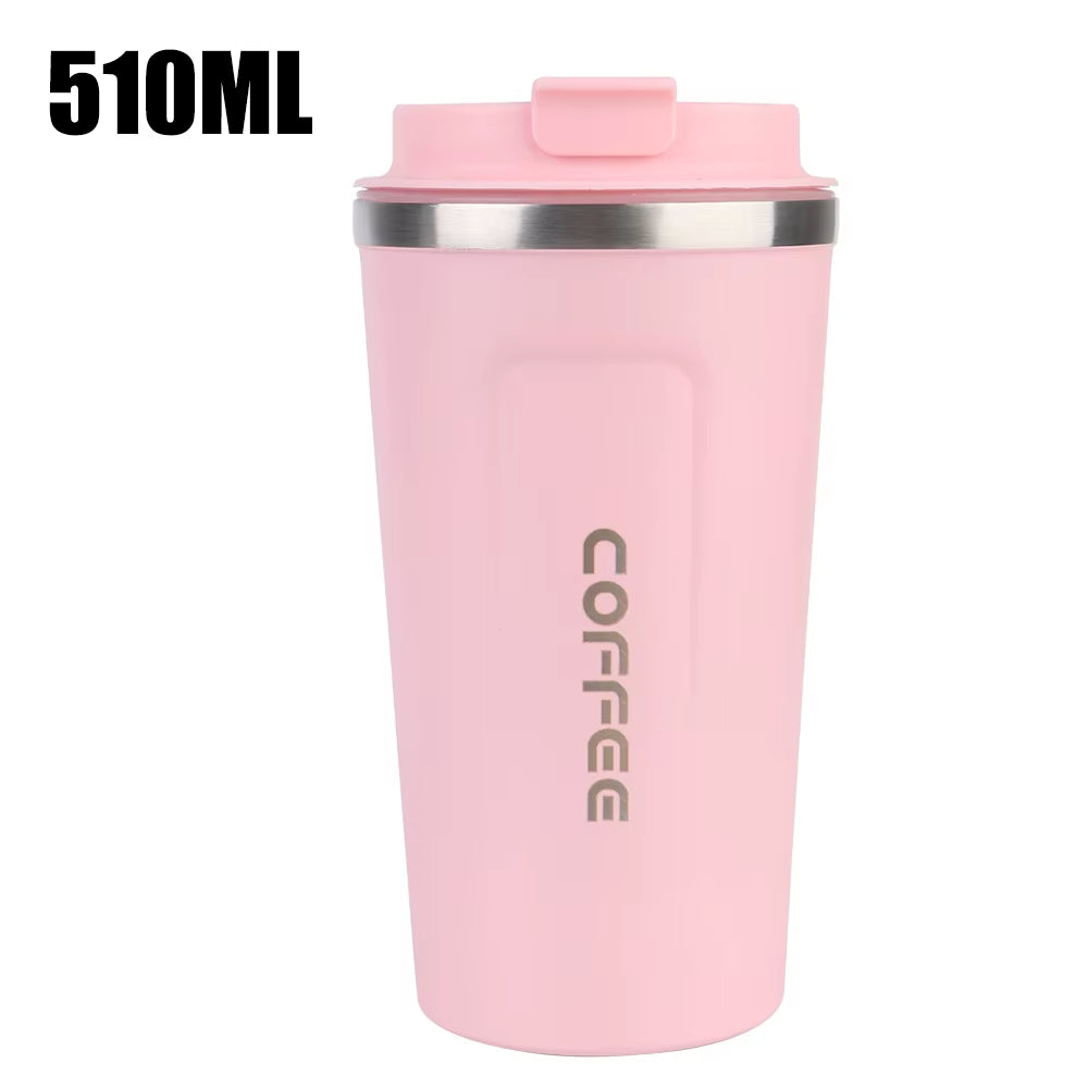 Tasse À Café Thermo Café Tasse Thermos De Voiture 380/510ML Tasse Thermo De Voyage Anti-Fuite Pour Thé Eau Café Double Acier Inoxydable