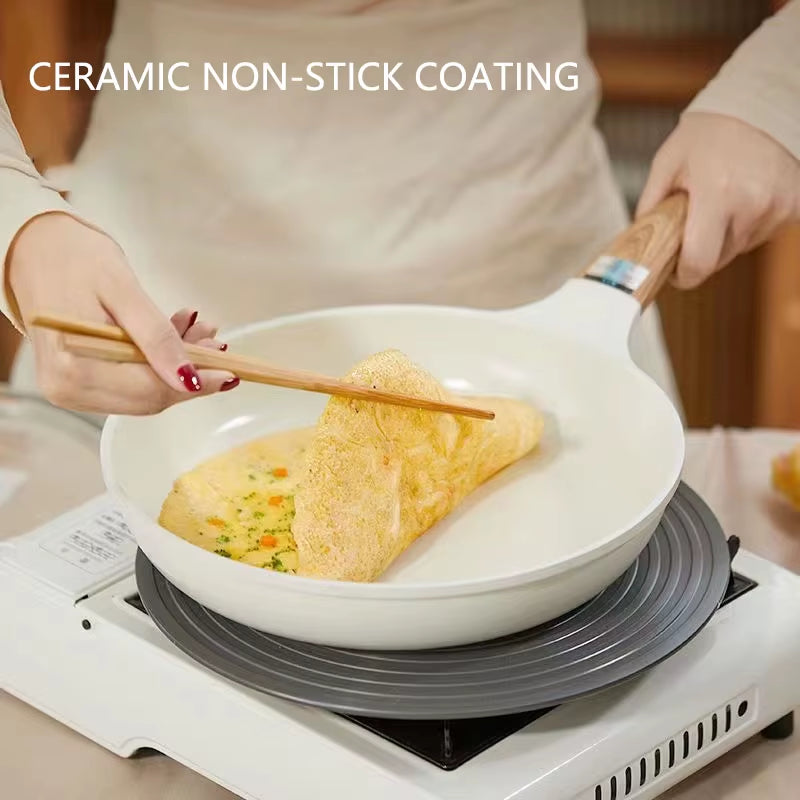 Wok En Céramique, Casseroles Pour Petit Déjeuner, Poêle À Omelette Épaisse, Antiadhésive, Crêpes Aux Œufs, Steak, Poêle De Cuisson, Casseroles À Jambon, Ustensiles De Cuisine