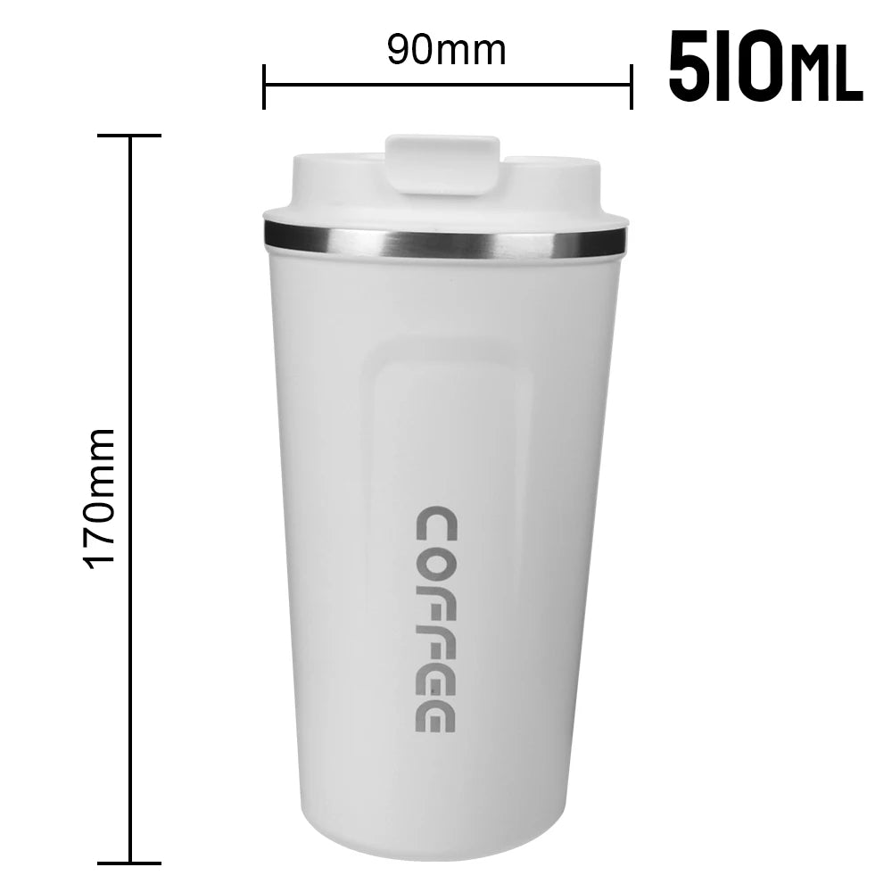 Tasse À Café Thermo Café Tasse Thermos De Voiture 380/510ML Tasse Thermo De Voyage Anti-Fuite Pour Thé Eau Café Double Acier Inoxydable
