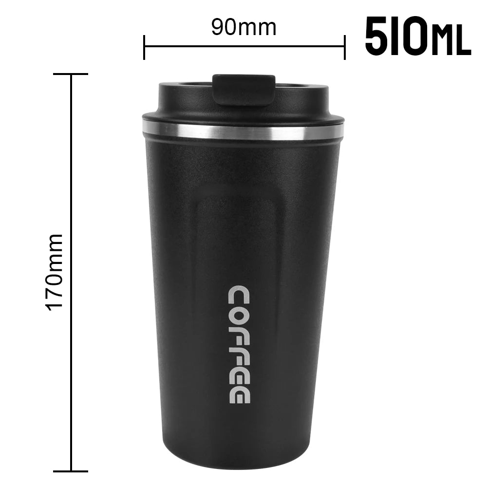 Tasse À Café Thermo Café Tasse Thermos De Voiture 380/510ML Tasse Thermo De Voyage Anti-Fuite Pour Thé Eau Café Double Acier Inoxydable