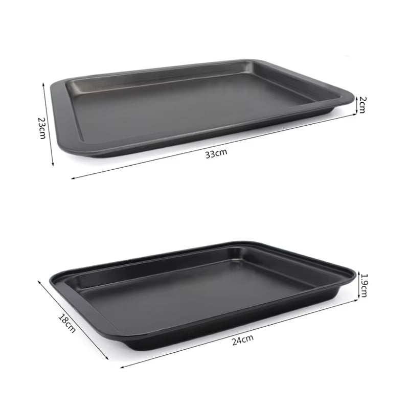 Plateau Rectangulaire Noir Antiadhésif Pour Cuisson Au Four, Gâteaux, Pain,Plaque Pour Préparations De Boulangerie Et Pâtisserie À Faire Soi-Même