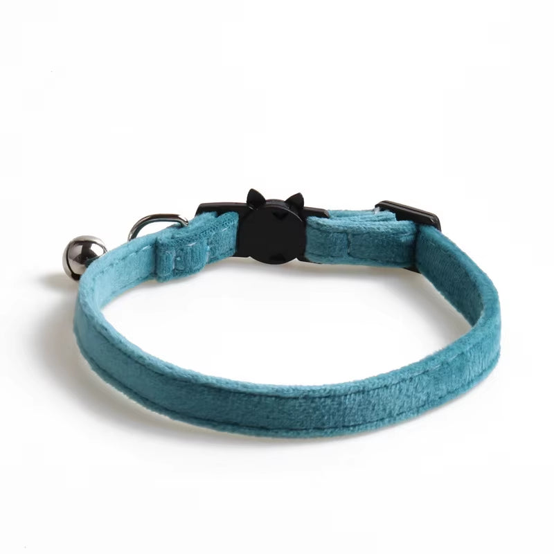 Collier En Velours Solide Avec Cloche Pour Chat, Nministériels D Papillon, Accessoire De Sécurité Réglable Pour Chiot, Chihuahua