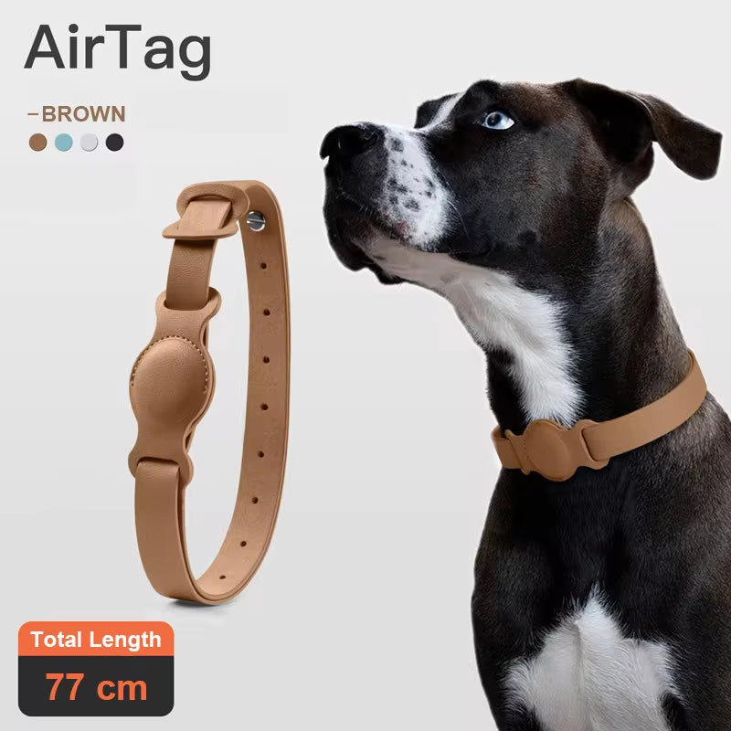 Nouveau Collier Réglable En Cuir Pour Animaux De Compagnie Pour Apple Airtag Traqueur De Localisation Chien Chat Étui Airtag Anti-Perte Collier De Localisation Airtags