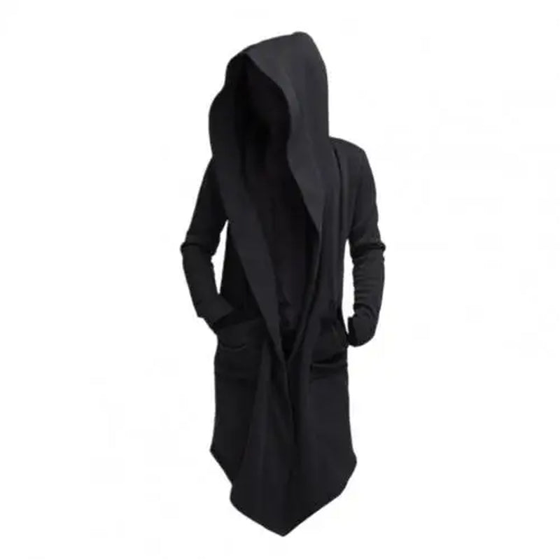 Manteau À Capuche Pour Homme, Veste Longue Et Cool, À Manches Longues Pour Filmer, Manteau De Costume