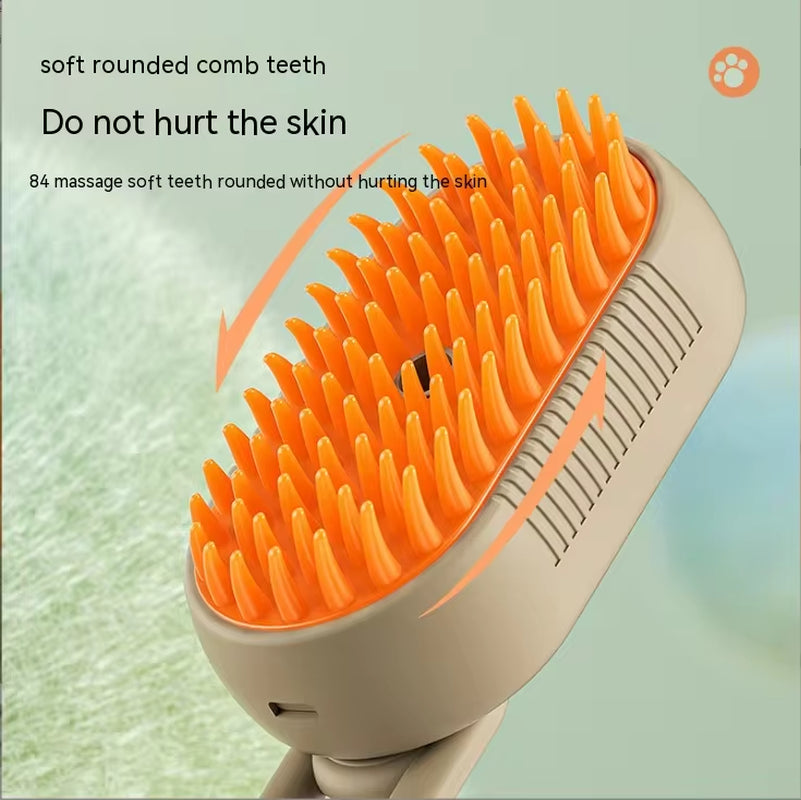 Nouveau Peigne De Pulvérisation Pour Animaux De Compagnie Pour Chats Et Chiens Peigne D'Épilation De Jet Électrique Pour Animaux De Compagnie Brosse De Massage Anti-Vol De Pulvérisation À Une Clé, Massage Propre