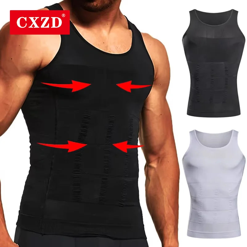 Hommes Compression Chemise Shapewear Minceur Corps Shaper Gilet Maillot De Corps Perte De Poids Débardeur Corset Gilet Ventre Contrôle Du Ventre