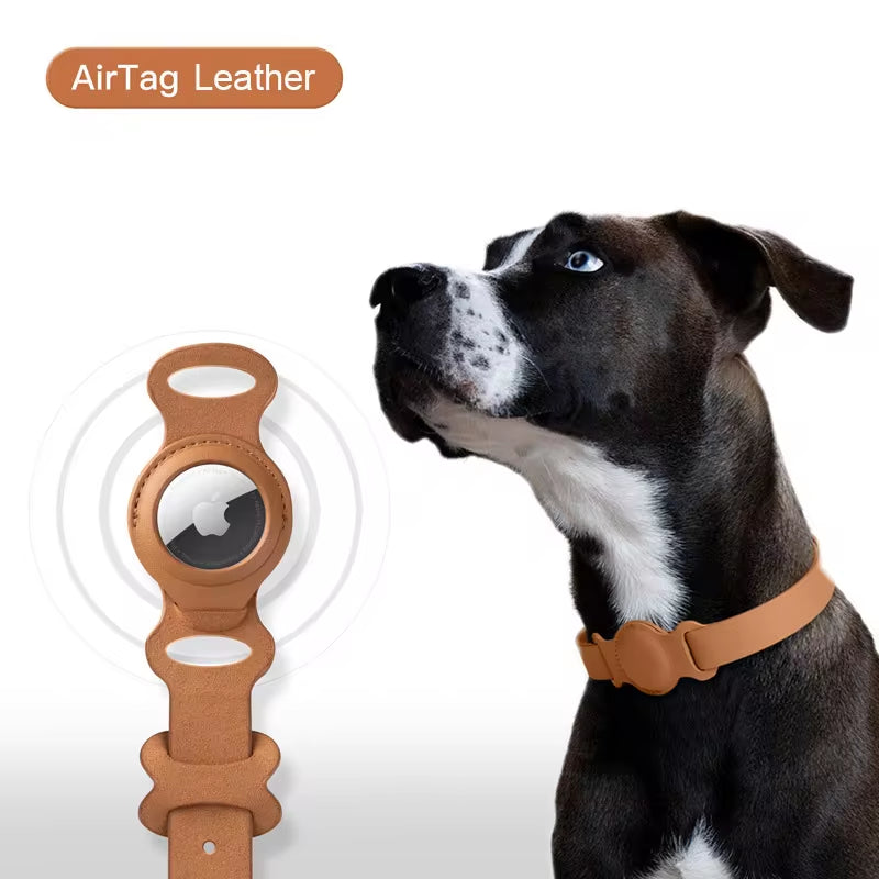 Nouveau Collier Réglable En Cuir Pour Animaux De Compagnie Pour Apple Airtag Traqueur De Localisation Chien Chat Étui Airtag Anti-Perte Collier De Localisation Airtags