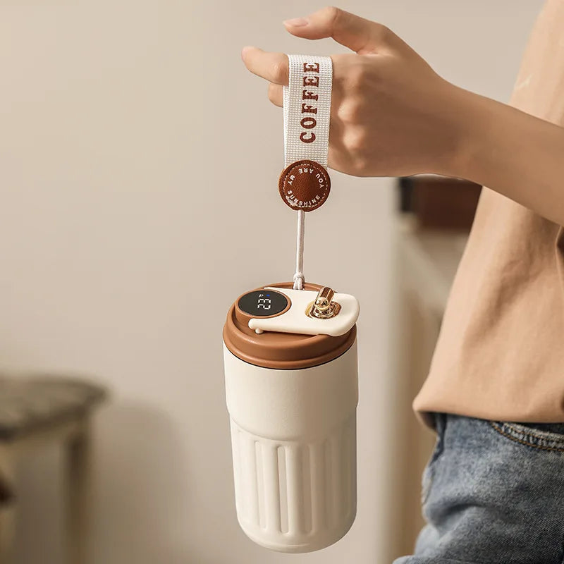 Bouteille Thermos Intelligente D'Eau Numérique LED Température Tasse À Café 316 Tasse Sous Vide En Acier Inoxydable Tasse De Bureau Tasse Portable D'Affaires