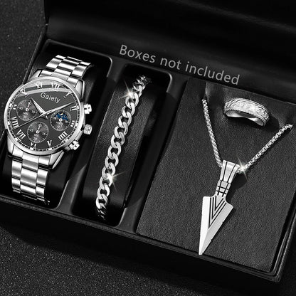 Mode Hommes Montre En Acier Inoxydable Calendrier De Luxe Montre-Bracelet À Quartz Hommes Montres D'Affaires Pour Homme Horloge Montre Homme