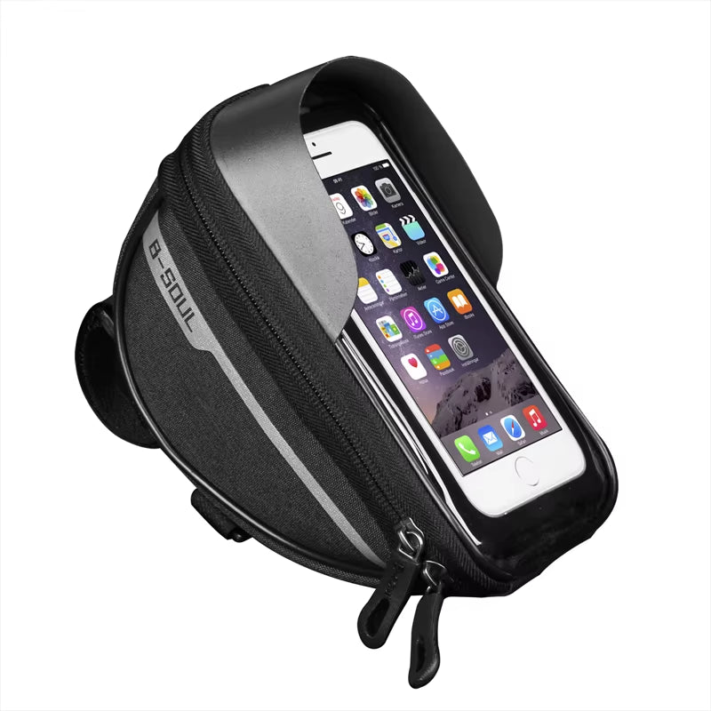 B-SOUL Vélo Vélo Vélo Tête Tube Guidon Cellule Téléphone Portable Sac Étui Support Écran Téléphone Montage Sacs Étui Pour 6.5In