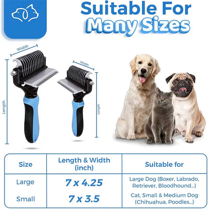 Outil De Nettoyage De Toilettage Pour Animaux De Compagnie 2 En 1, Outil De Perte D'Animaux, Combinaison D'Épilation À Nœud Ouvert, Peigne D'Épilation Pour Chats Et Chiens
