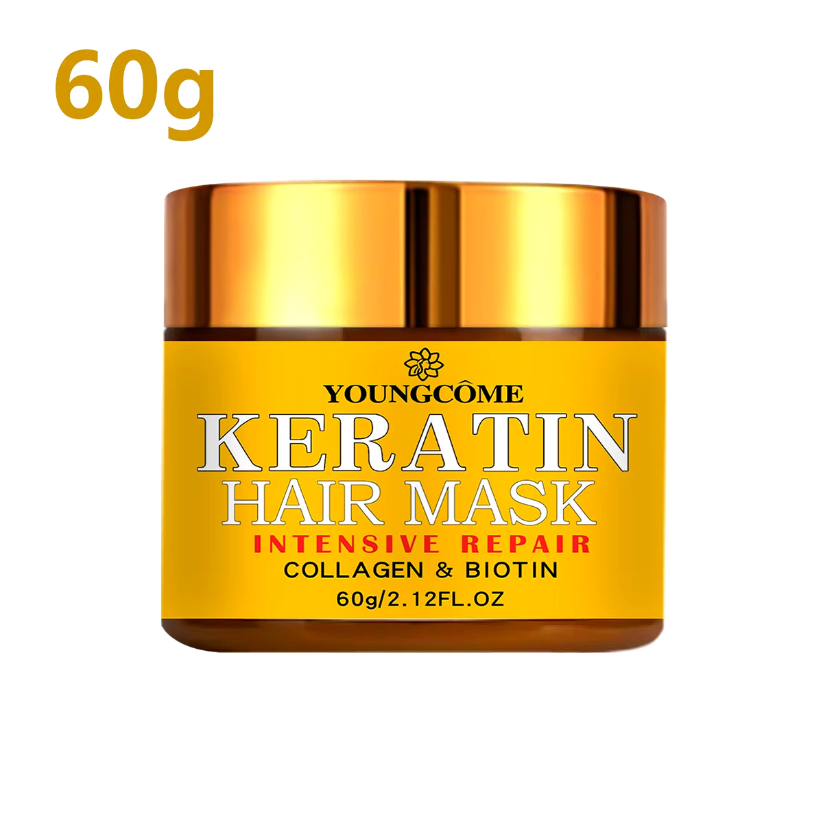 Masque Capillaire Réparateur, Biotine, Collagène, Kératine, Traitement Des Cheveux, Après-Shampooing, Huile Essentielle, Nourrissant Pour Les Cheveux Secs Et Endommagés