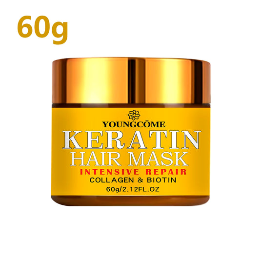 Masque Capillaire Réparateur, Biotine, Collagène, Kératine, Traitement Des Cheveux, Après-Shampooing, Huile Essentielle, Nourrissant Pour Les Cheveux Secs Et Endommagés