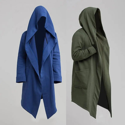 Manteau À Capuche Pour Homme, Veste Longue Et Cool, À Manches Longues Pour Filmer, Manteau De Costume