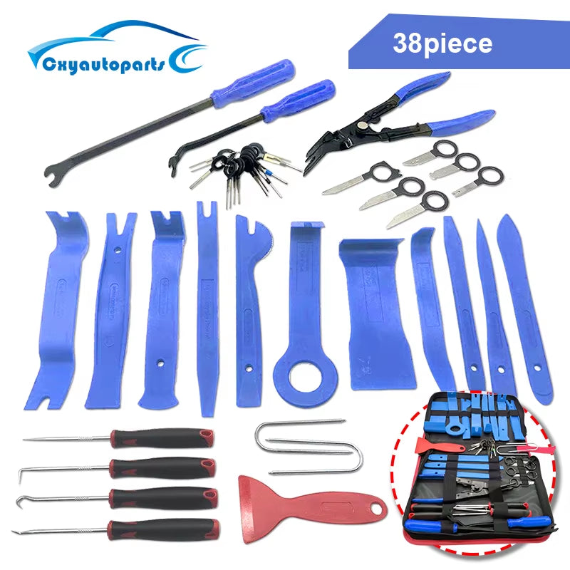 Outil De Réparation Audio De Voiture, Clip De Fixation À Rivets, Outil De Retrait De Garniture De Panneau De Porte, Outils De Démontage Intérieur Automobile, Outil De Retrait De Levier De Voiture