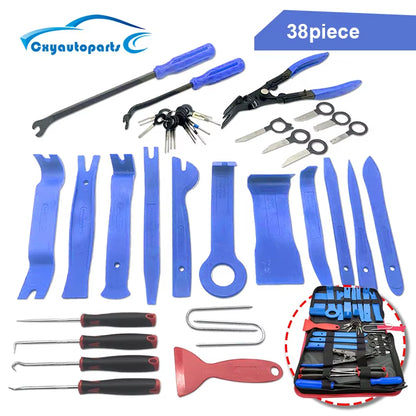 Outil De Réparation Audio De Voiture, Clip De Fixation À Rivets, Outil De Retrait De Garniture De Panneau De Porte, Outils De Démontage Intérieur Automobile, Outil De Retrait De Levier De Voiture