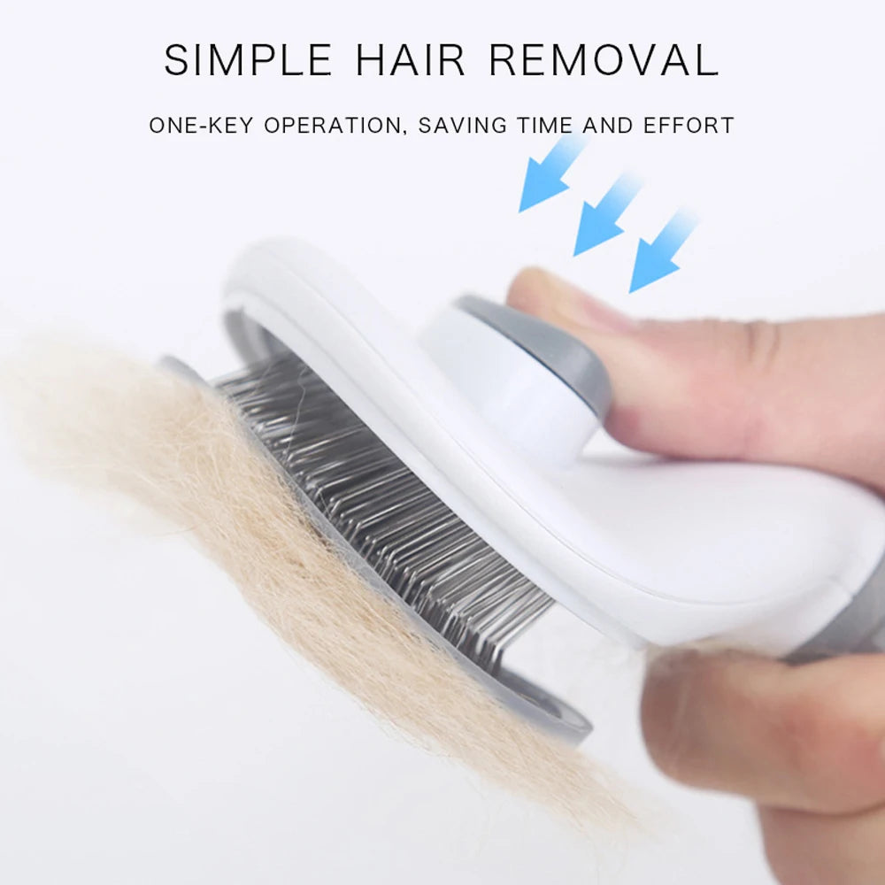 Peigne D'Épilation Pour Chiens, Brosse De Toilettage En Acier Inoxydable, Peignes Pour Chats, Brosses Automatiques Antidérapantes Pour Chiens Et Chats
