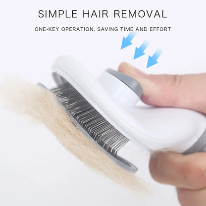 Peigne D'Épilation Pour Chiens, Brosse De Toilettage En Acier Inoxydable, Peignes Pour Chats, Brosses Automatiques Antidérapantes Pour Chiens Et Chats