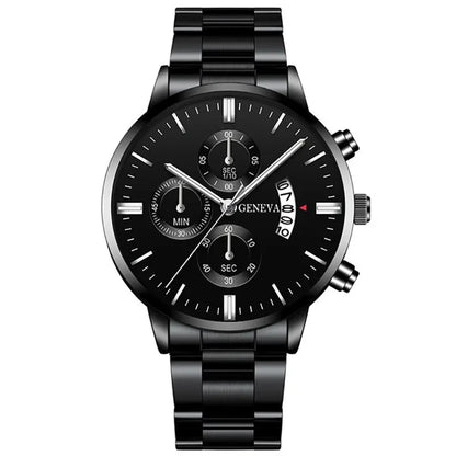 Mode Hommes Montre En Acier Inoxydable Calendrier De Luxe Montre-Bracelet À Quartz Hommes Montres D'Affaires Pour Homme Horloge Montre Homme