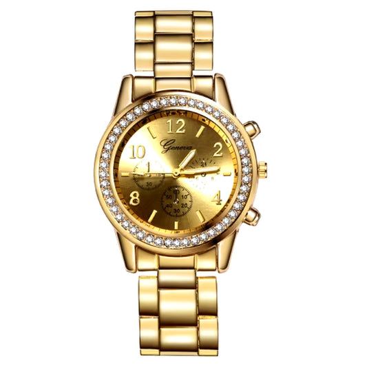Montres Pour Femmes Genève Classique Luxe Montre Strass Femmes Montres Dames Mode or Montre Horloge Reloj Mujer Montre Femme