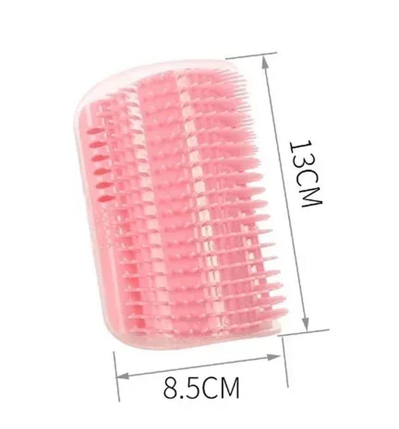 Brosse D'Angle Pour Chat, Peigne De Massage Pour Arc De Chat, Grattoir En Plastique, Élimine Les Cheveux, Toilettage Avec Herbe-Aux-Chats, Autonettoyant, Fourniture Pour Chat