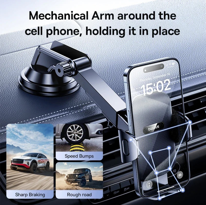 Baseus Support De Téléphone De Voiture Ventouse Pour Tableau De Bord Pare-Brise Support De Téléphone Portable De Voiture Pince Pour Iphone Pro Xiaomi Huawei Samsung